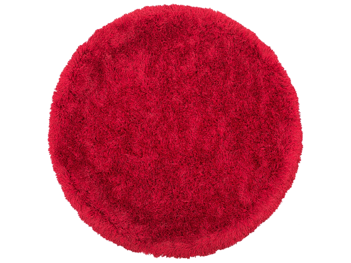 Alfombra BELIANI Cide de Poliéster Rojo 140x140