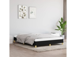 Cama sin colchón tela negro 160x200 cm