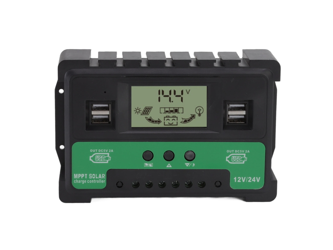 2026 Store-controlador Solar 12v 24v Regulador De Carga Descarga Pantalla Lcd Salida Usb Dual 50a