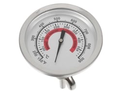Termómetro bimetálico para parrilla, 8,5 x 6 cm, 1 unidad.