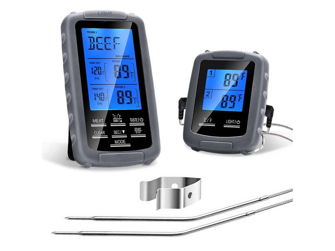 Termómetro Digital Para Carne Con Dos Sondas Para Barbacoa, Parrilla, Horno Y Cocina.