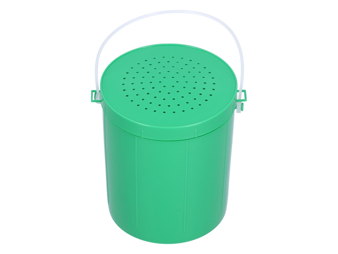 Cubo Portátil Para Cebo De Pesca Con Gusanos, Plástico Transpirable Con Asa, Caja De Herramientas