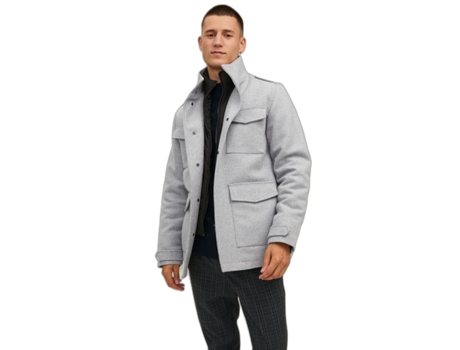 Abrigo para Hombre JACK & JONES (M - Gris)