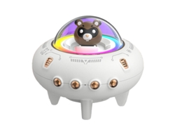 Altavoz Bluetooth Inalámbrico Con Diseño De Nave Espacial, Bonito, Con Luz Rgb, Portátil Para Dormitorio, Oficina O Residencia Estudiantil.