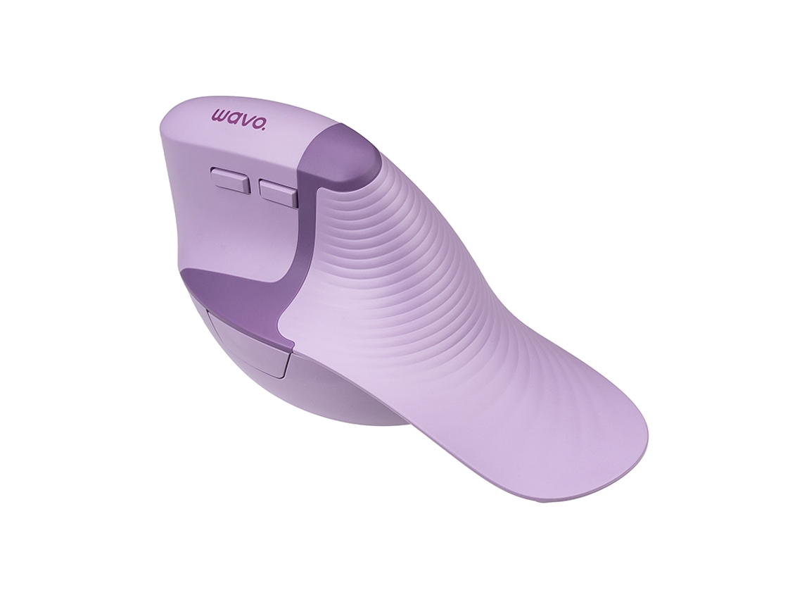 Ratón inalámbrico ergonómico Bluetooth Bestvite, modo dual, silencioso y recargable, morado