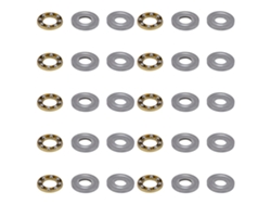 10 Piezas Rodamiento De Bolas De Empuje Plano Carga Axial Acero Equipo Industrial Mecánico 3613-0514-0006