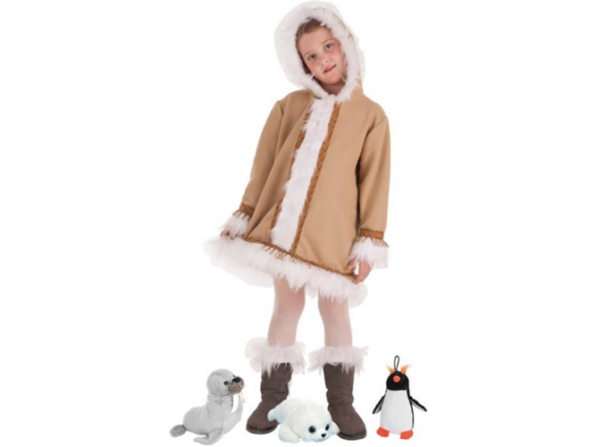 Disfraz de Niña DISFRAZZES Esquimal (Talla: 9 a 11 años)