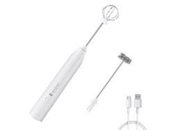 KOFIHETY Espumador de leche eléctrico - Recargable, con 2 varillas de acero inoxidable