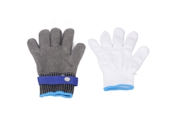 Juego De Guantes De Trabajo Resistentes A Los Cortes A9, Con Alambre De Acero Inoxidable Y Nailon, Para Cocinas Industriales.