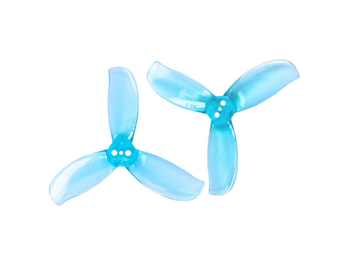 Azul Claro 4 Pares Gemfan D2.5-3 2524 Hélice Pc 2.5" 3 Palas Eje 1.5mm 3 Orificios Dji O4 Hd Vtx 1404 Fpv