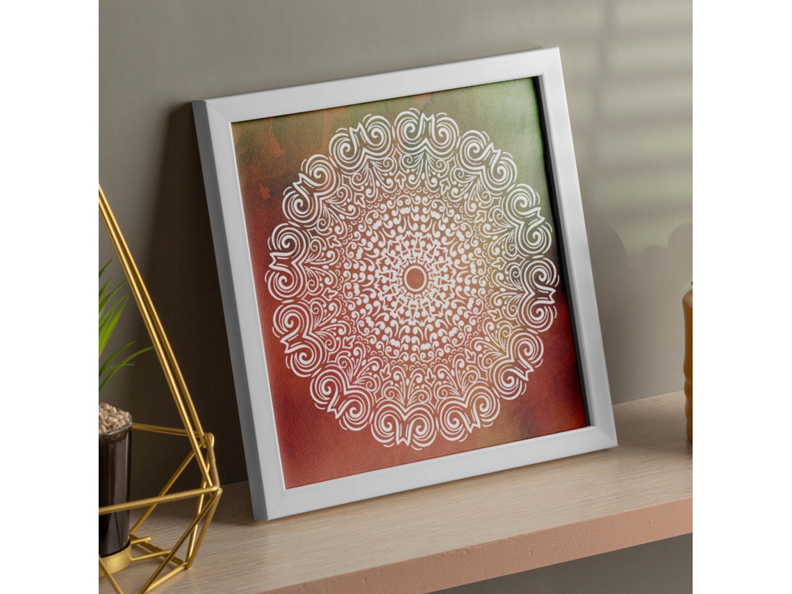 Póster NACNIC Cuadrado con Dibujos de Mandalas. Mandala de la Creatividad, Ilustrada con Mandalas Coloridos y Complejos.