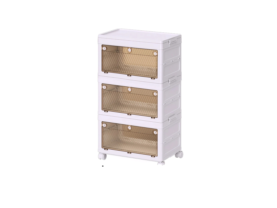 Cajas de almacenamiento, diseño apilable, material duradero, cajas de almacenamiento OEM de 3 niveles