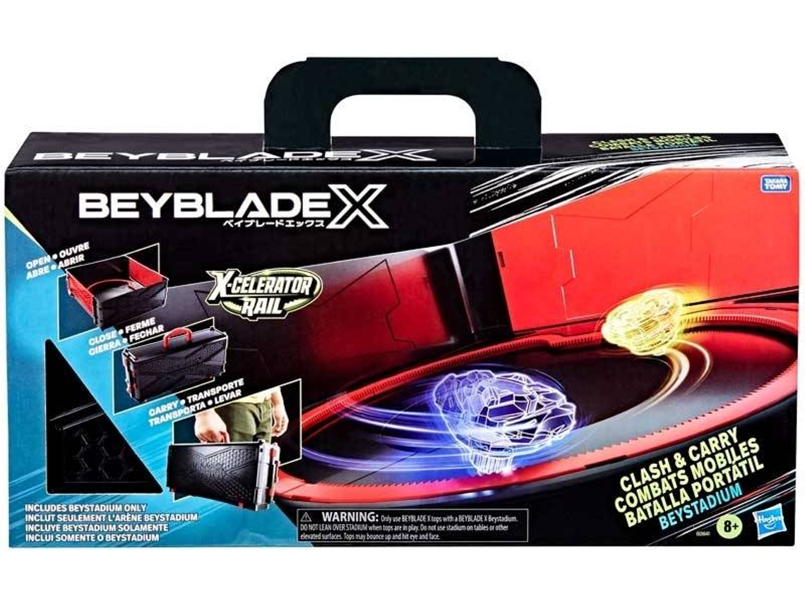 Arena de Batalla HASBRO Beyblade - Enfrentamiento y Transporte Beystadium (Edad Mínima Recomendada: 8 Años)