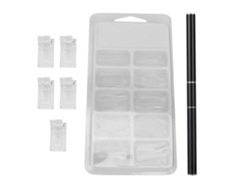 Kkml-set De Uñas Artísticas Com 3 Clips, 100 Piezas Estendidas, Lápis Duplo E Gel Construtor