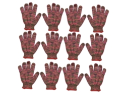 12 pares de guantes de jardinería de nailon antideslizante y resistente para jardinería y trabajos de jardinería.