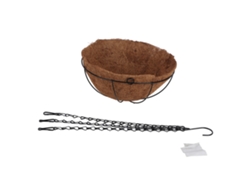 Cesta Colgante Decorativa De Hierro Con Coco Para Plantas Suculentas, Jardín, Balcón.