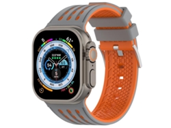 Correa para Apple Watch de 46/49/45/44 mm - Silicona bicolor transpirable con orificios verticales