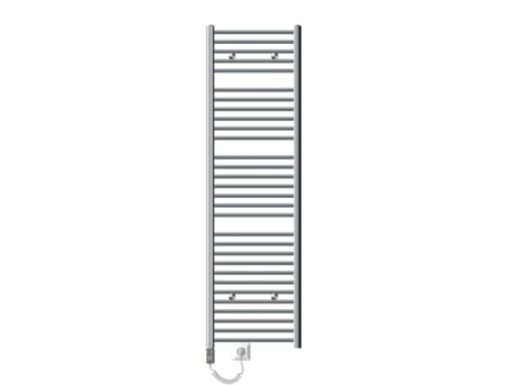 Radiador eléctrico de baño con elemento calefactor 1200W 500x1800 mm cromo curvado con conexión lateral LUXEBATH