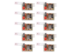 10 Módulos Receptores Láser No Modulados De 5 V Con Sensor De Irradiación Láser.