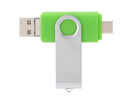 HURRISE Pen Disk USB3.0 U Disk 3 en 1 Pen Driver Flash Drive Giratorio de Alta Velocidad con Placa de Computadora 128 Gb