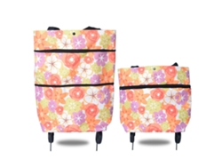 Carrito de compras plegable multifuncional portátil 2 en 1 con bolsa de almacenamiento telescópica y ruedas GOKOCO