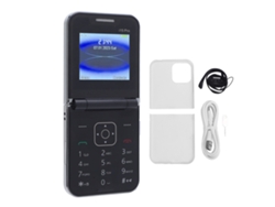 Teléfono Plegable Desbloqueado, Doble Sim, Botones Grandes, Batería De Larga Duración, Linterna, Radio Fm, Para Personas Mayores, Blanco.