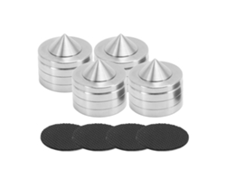 Picos De Altavoces Hifi A Prueba De Choques Y Aislamiento, 4 Piezas De Acero Sólido, Ajustables En Altura, Clavos De Aislamiento Para Cd, Amplificador De Audio Y Tocadiscos