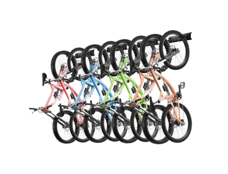 Soporte de Pared para Almacenamiento de Bicicletas para 8 Bicicletas 7 Cascos VEVOR