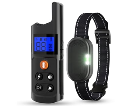 Collar de entrenamiento para perros Collar de choque para perros con control remoto IP68 resistente al agua para perros pequeños, medianos y grande...