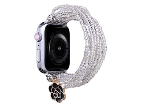 Correa para Smartwatch con cuentas de varias filas para Apple Watch Ultra 49 mm y Watch Ultra 2 49 mm / Series 9 y 8 y 7 45 mm / SE 3 y SE 2 y 6 y