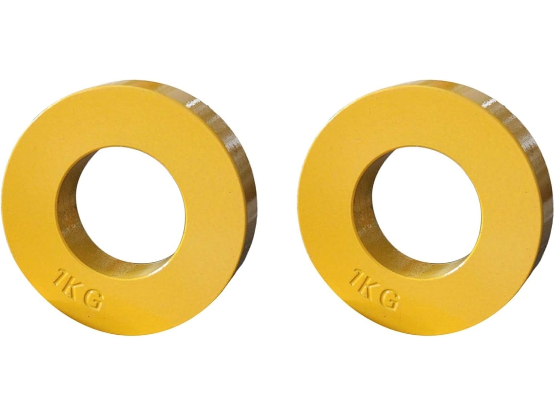 2x Poids Fractionnaires Mini Placas De Musculación Accesorios Disque Précis Jaune 1kg