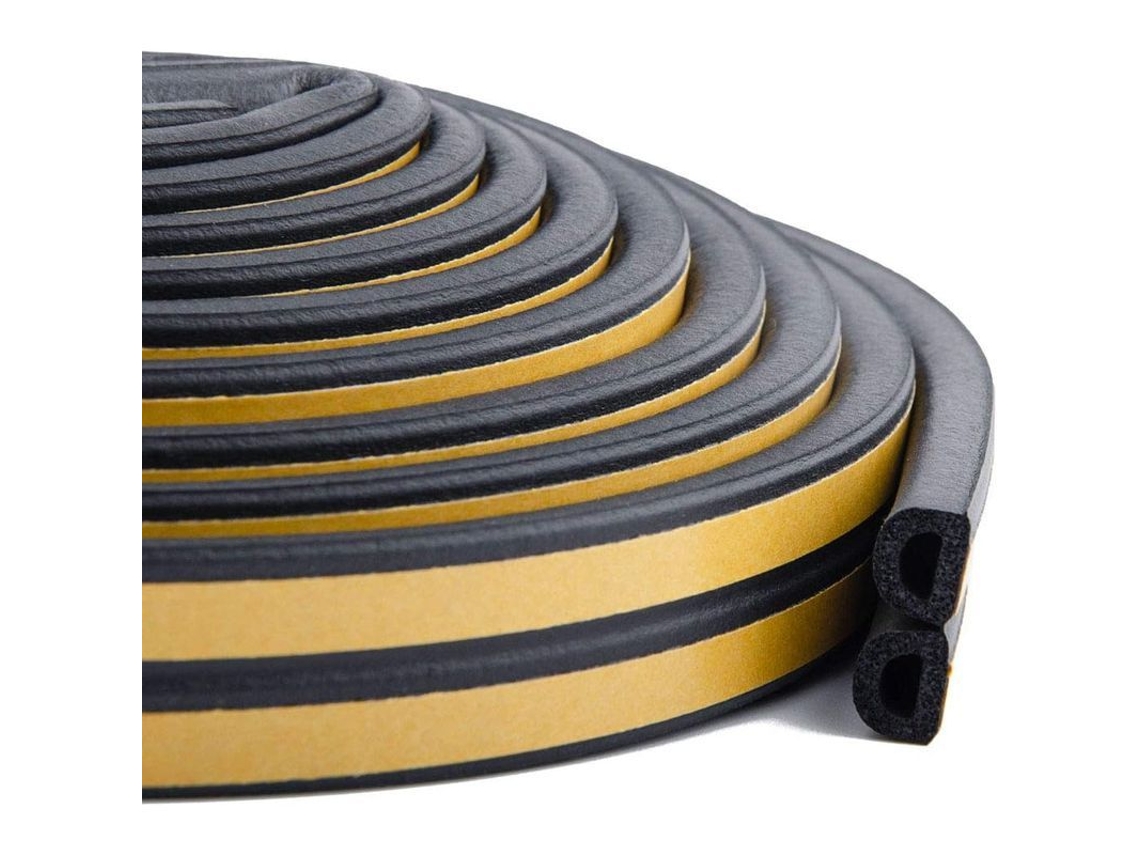 Cinta De Sellado Para Huecos De Puertas Y Ventanas Con Adhesivo, Espuma Epdm, 9 Mm X 6 Mm X 4,8 Metros, Sellado Interior Para Ventanas Y Puertas.