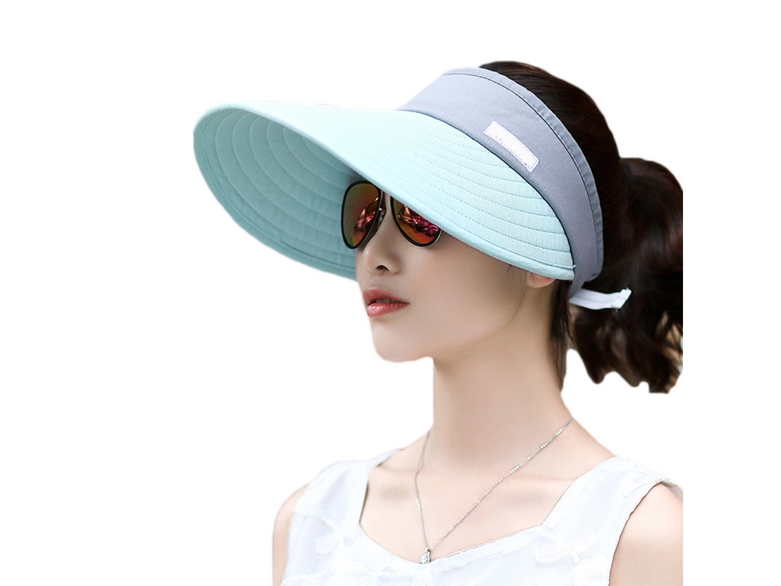 2026-sombrero De Visera Para Mujer Con Ala Larga Protección Uv Ajustable Para Playa Y Exteriores