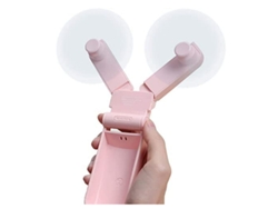 Ventilador personal plegable rosa de 2 velocidades Yizhood