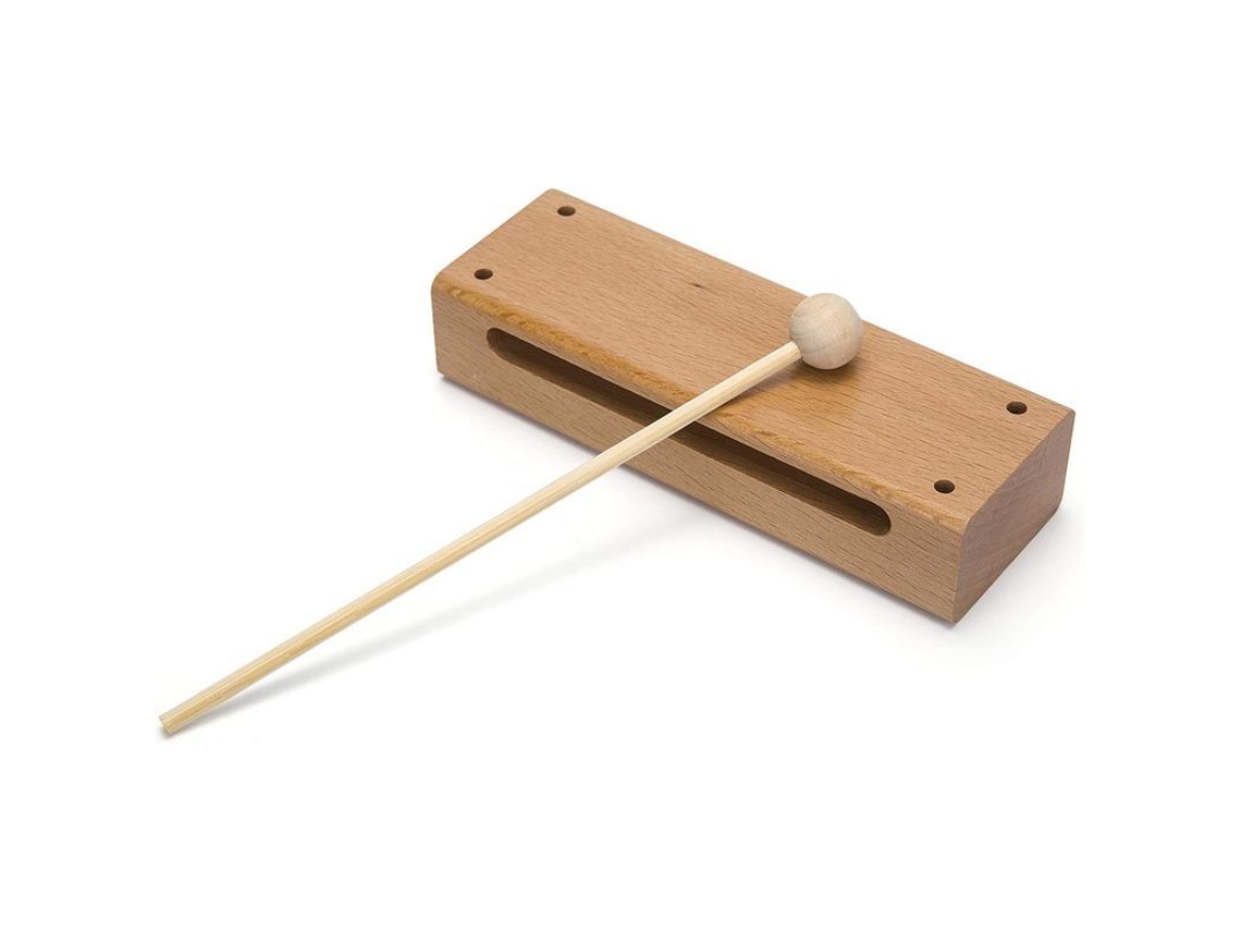 Instrumento De Percusión Hecho De Madera Maciza Y Un Martillo De Bloque Rítmico De Madera Dura.