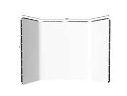 Soporte de fondo fotográfico, altura ajustable, pantallas verdes, 240 x 400 cm, blanco OEM