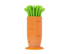 Juego De 30 Tenedores De Plástico Para Fruta Con Caja Para Rábanos, Ideal Para Fiestas Y Eventos.