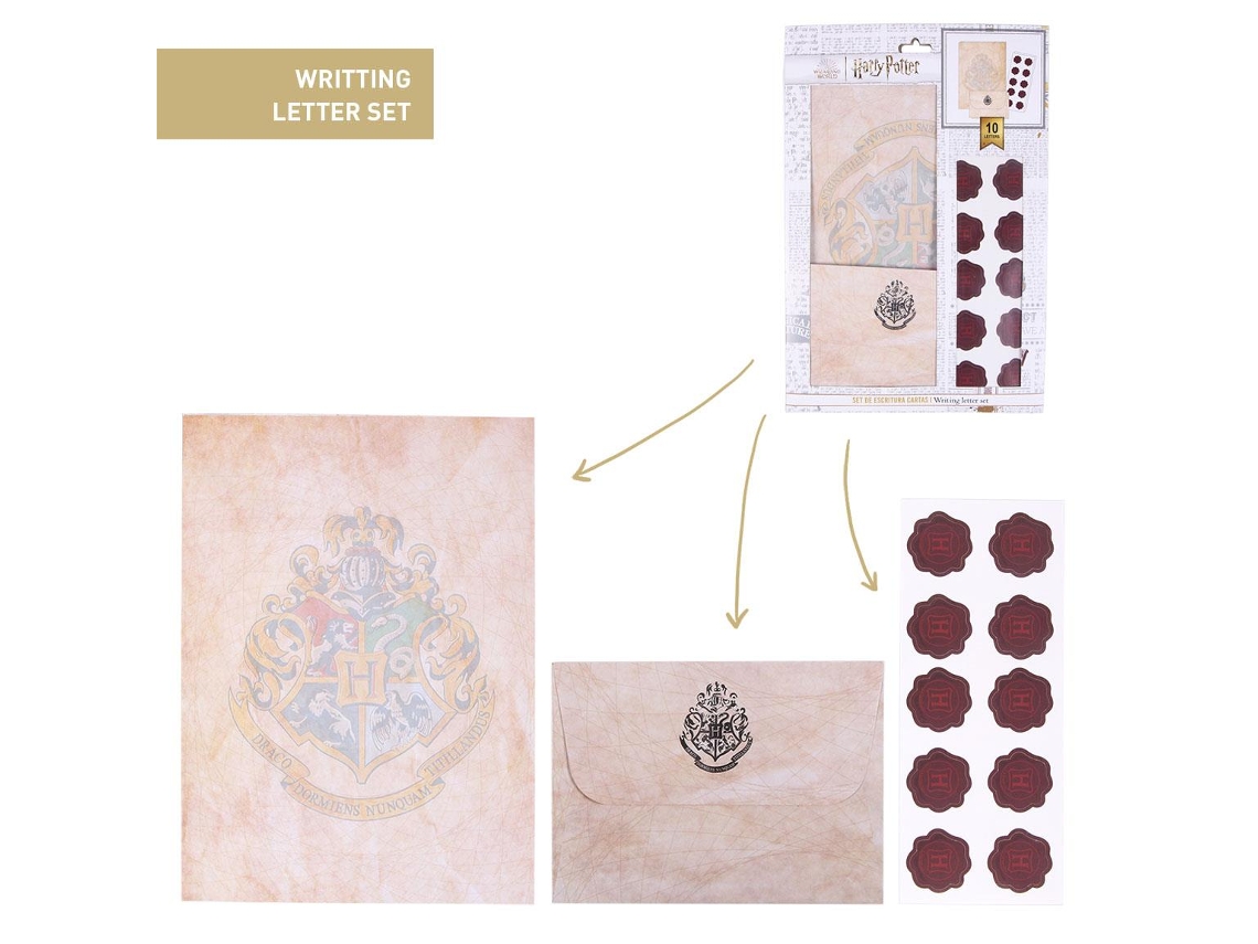 Set de Papelería Carta CERDÁ LIFE'S LITTLE MOMENTS Harry Potter Hogwarts