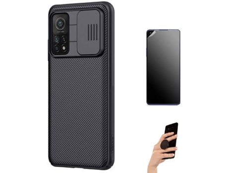 Kit Carcasa, Protector y Soporte Xiaomi Mi 10T Pro Ultimatte Nillkin Camshield