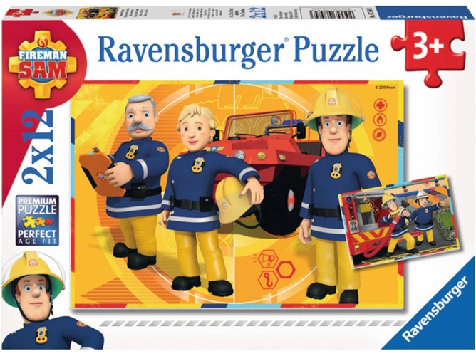 Conjunto de 2 Puzzles RAVENSBURGER Bombeiros (1Conjunto de 2 Piezas)