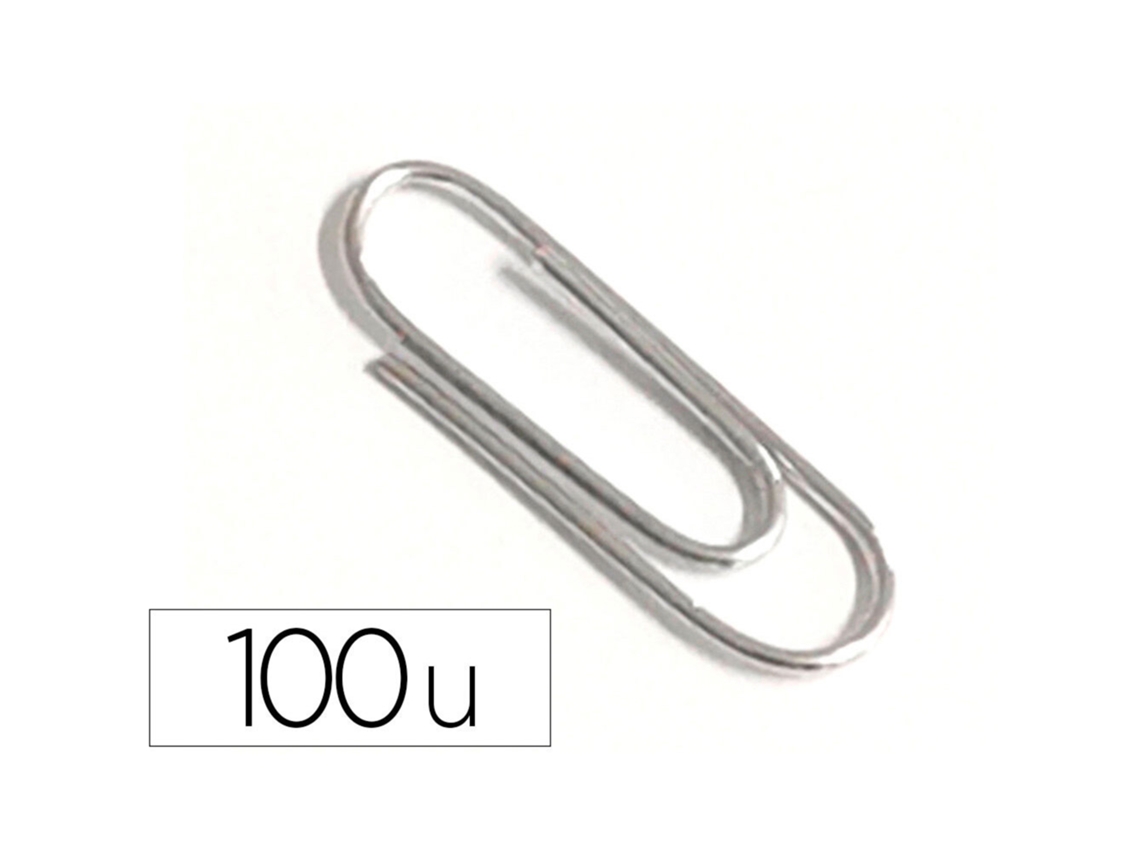 LISMANIA L-Office Clips Metálicos Nº 1 Plata Caja de 100 Unidades