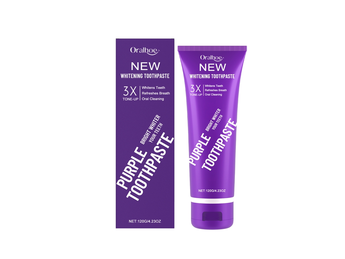 Pasta dental blanqueadora morada