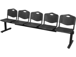 Sillas para Recepción PIQUERAS Y CRESPO Albatana Negro Azul (5 plazas - PVC)