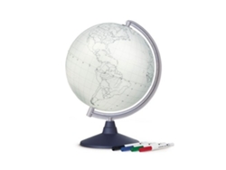 Globo terráqueo borrable interactivo Ø 30 cm - Blanco