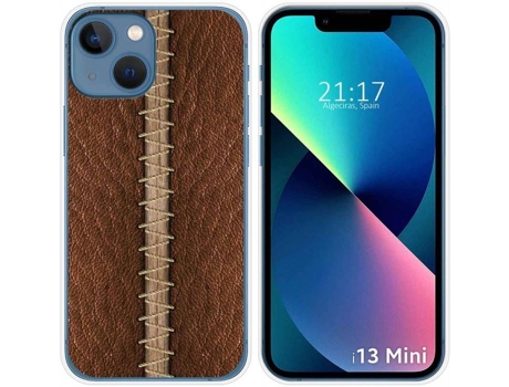 Carcasa iPhone 13 Mini (5.4) TUMUNDOSMARTPHONE Cuero 01 Dibujos Multicolor