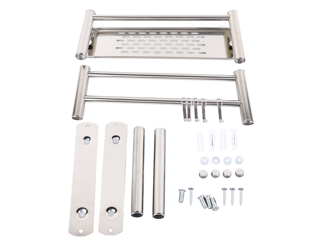 Estante Flotante Para Baño De Acero Inoxidable, Organizador De Ducha Y Rack De Toallas