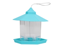 Comedero Portátil Para Pájaros Azules, Ideal Para Decorar Jardines Exteriores, Colgante, De Plástico Resistente.