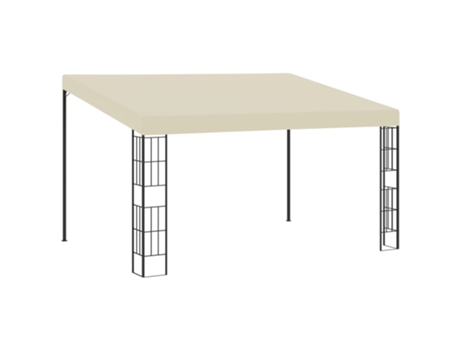 MAISON EXCLUSIVE Cenador con montaje en la pared tela color crema 3x4 m
