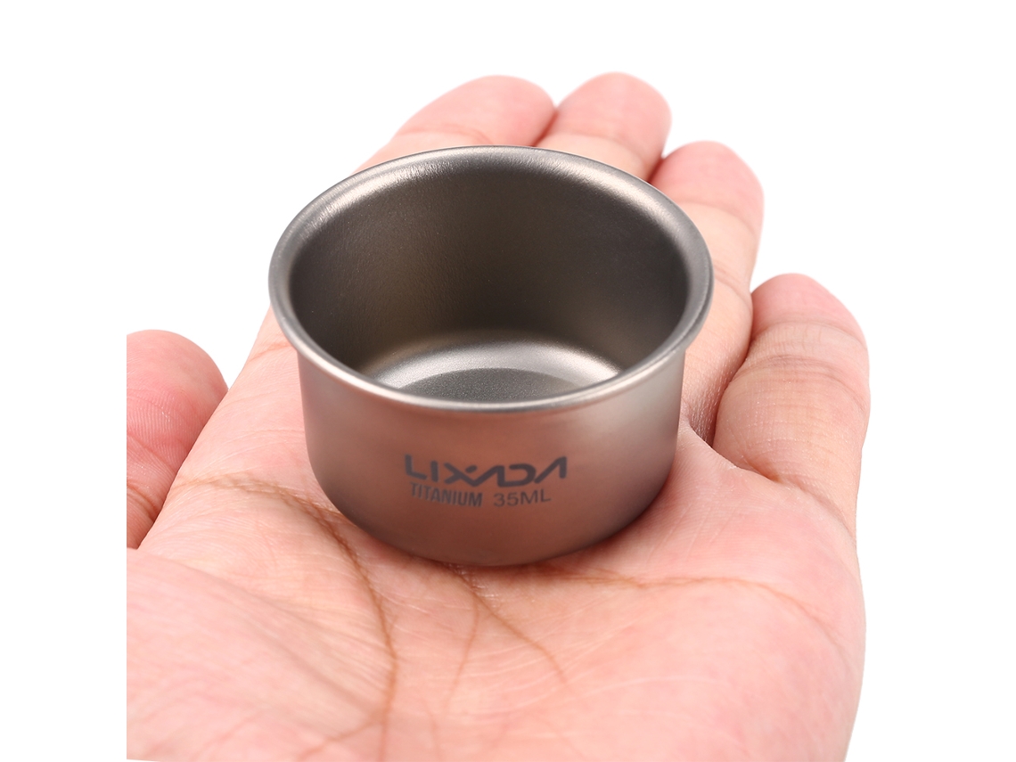 Copo De Chá De Titânio Mini 35ml 8g Para Casa Escritório Camping Hiking Outdoor Café