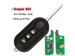 Llave De Repuesto Para Fiat Ducato 500 Peugeot Boxer Citroen Jumper 433.92mhz Id46 3 Botones Delphi Bsi Lock 3bt